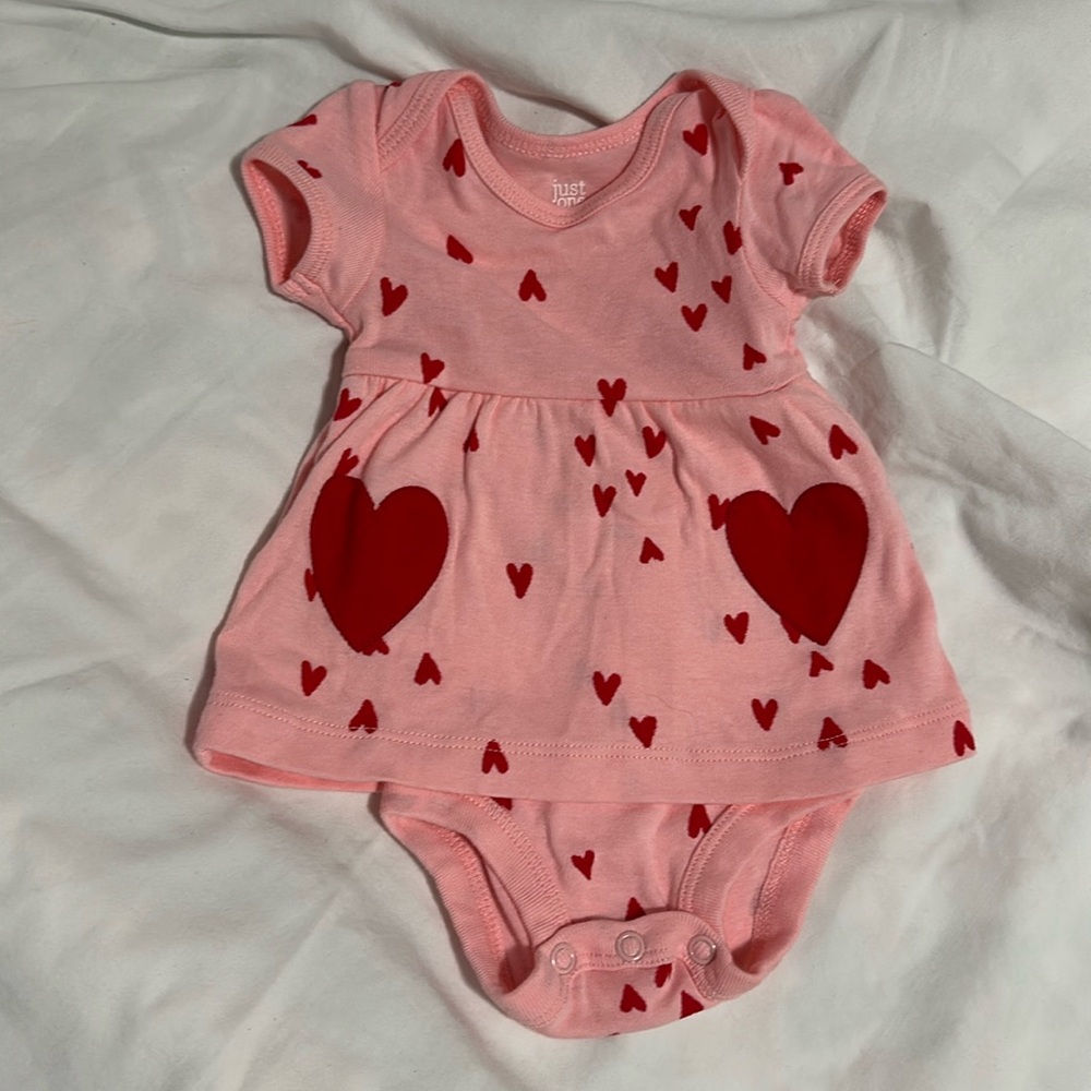 NB Baby Girl Heart Dress